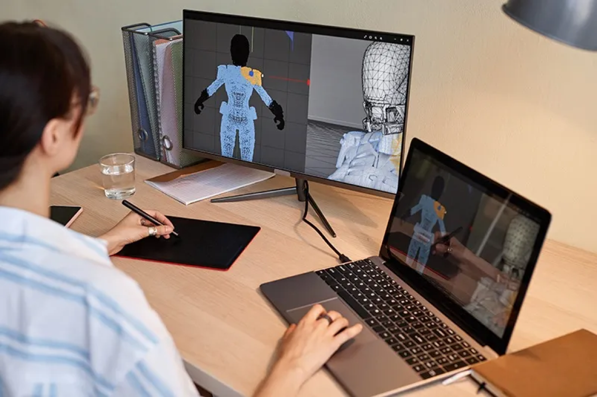 noixの就労継続支援B型の動画編集、3DCG訓練の写真